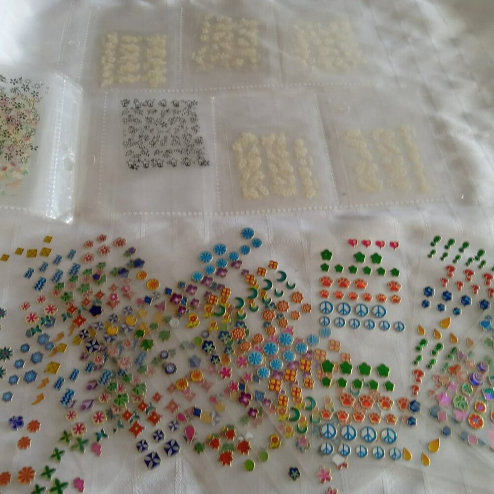 More than 65 vintage and recents new nail stickers sheets